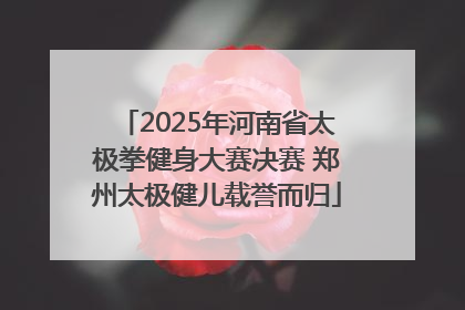 2025年河南省太极拳健身大赛决赛 郑州太极健儿载誉而归