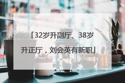 32岁升副厅、38岁升正厅，刘会英有新职
