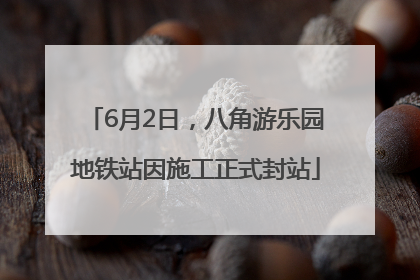 6月2日，八角游乐园地铁站因施工正式封站