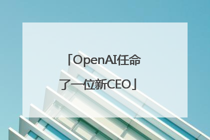 OpenAI任命了一位新CEO