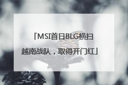 MSI首日BLG横扫越南战队，取得开门红